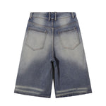 Bermudas con lavado vintage y salpicaduras de tinta