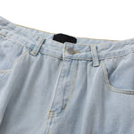 Vintage Washed Multi-Pocket Loose Cargo Jeans
