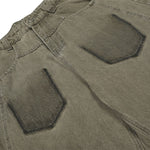 Men's American Street Curved Pants Washed Distressed Loose Wide Leg