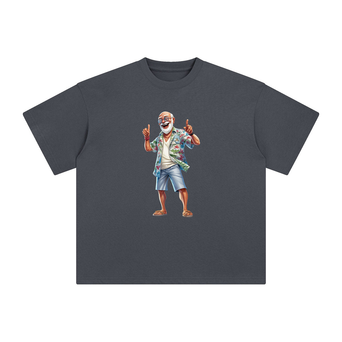 Summer Grandpa Graphic Tee-INNBLAC Fashion Apparel