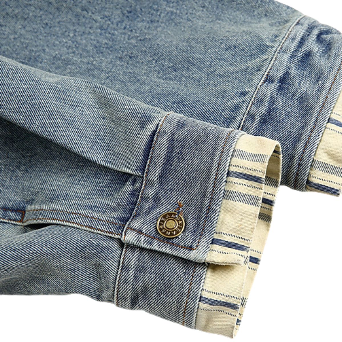 Hong Kong Vintage Fake Two-piece Patchwork Denim Jacket