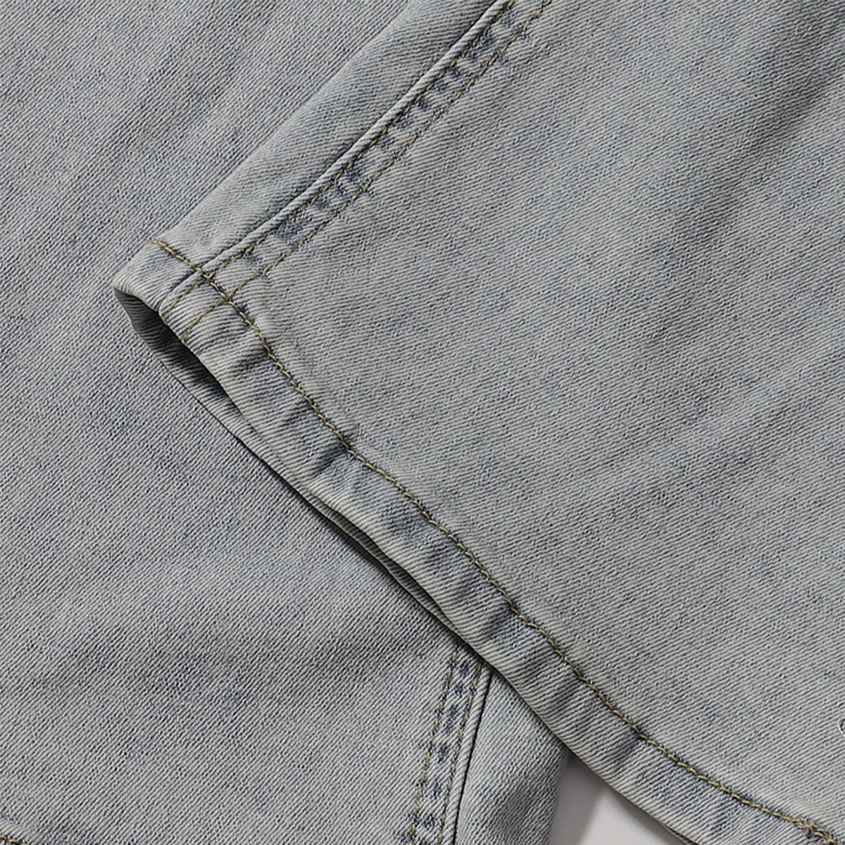 Light Blue Vintage Wash Flared Denim Jeans