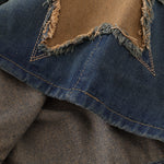 Elastic Waist Star Applique Bermuda Shorts