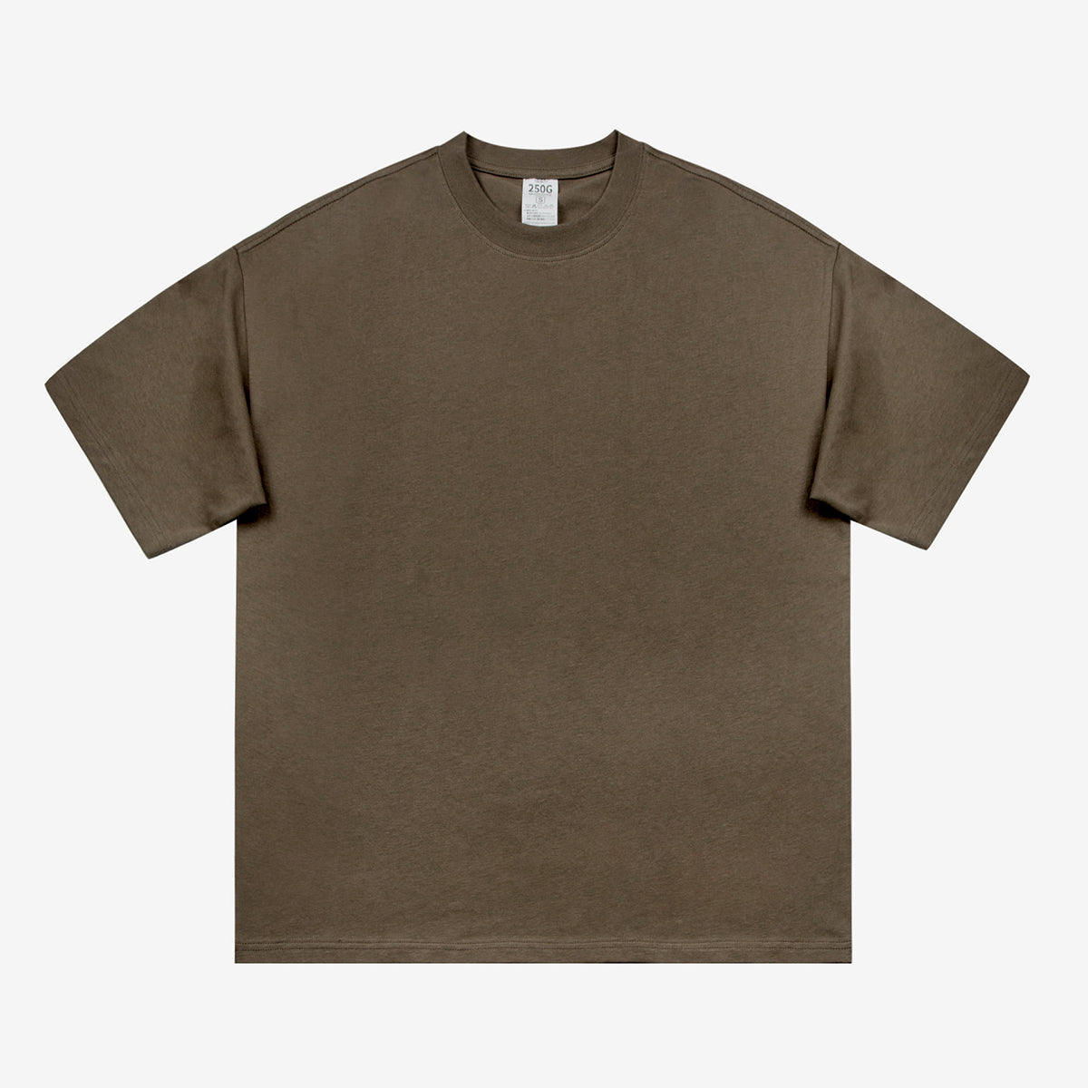 Crew Neck Solid Color Cotton Tee 7.5oz