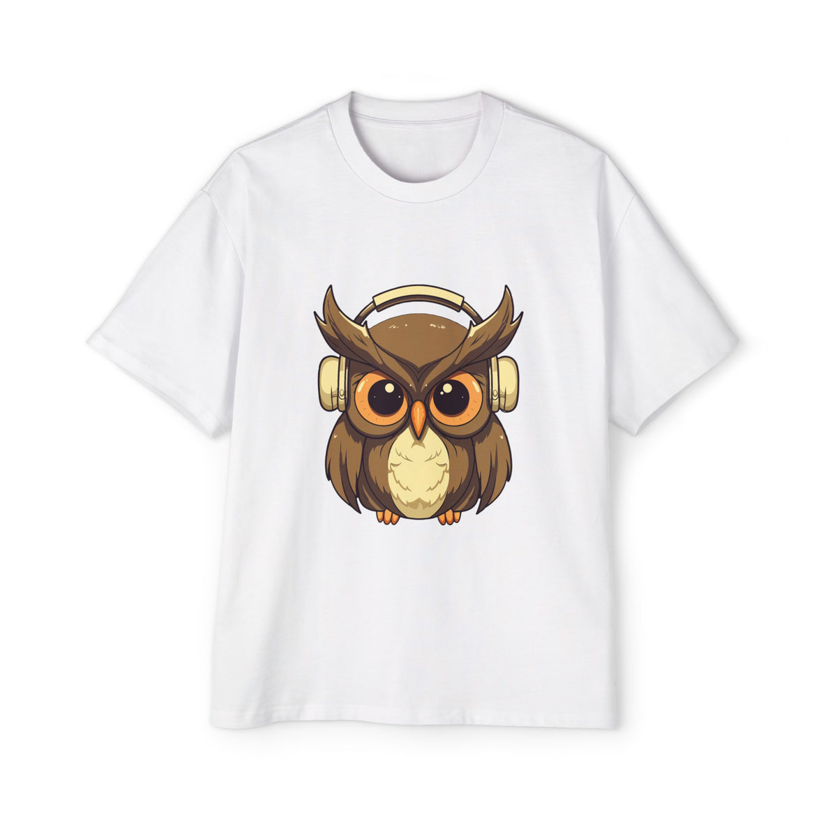 Owl With Headphones Graphic Tee-INNBLAC Fashion Apparel