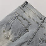 Light Blue Vintage Wash Flared Denim Jeans