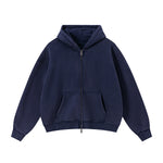 Soft Fleece Zip Up Hoodie Front Pockets
