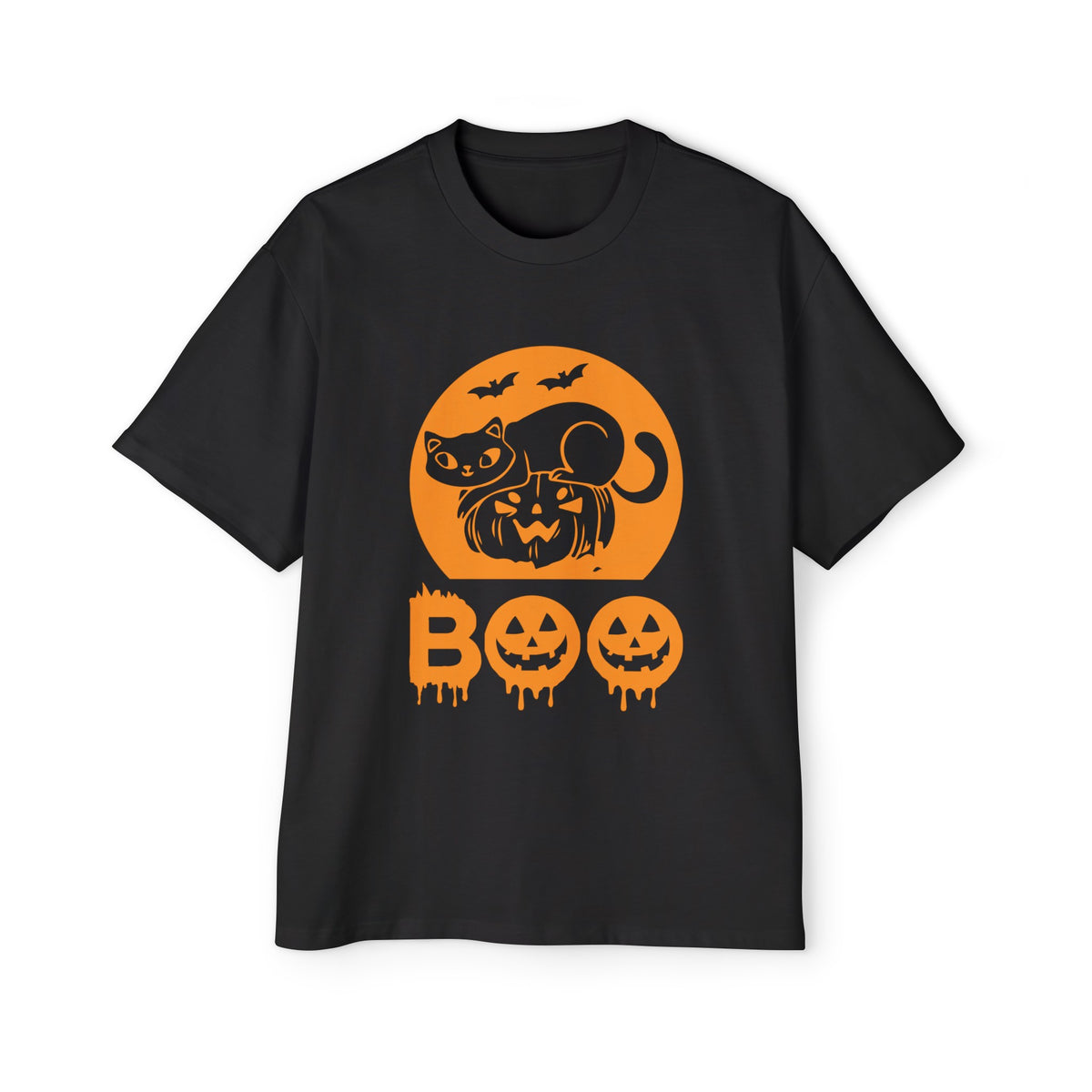 Halloween Cat Graphic Tee-INNBLAC Fashion Apparel