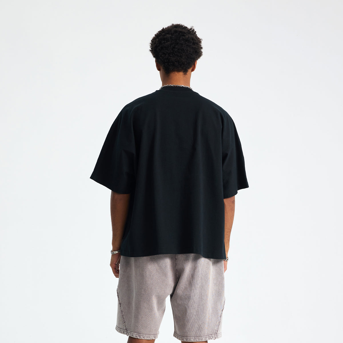 Seamless Print Oversized Boxy Cotton Tee