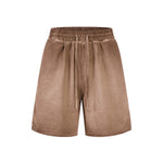 Reverse-Dyed Distressed Raw Edge Shorts