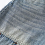 Vintage Wash Straight Leg Denim Bermuda Shorts
