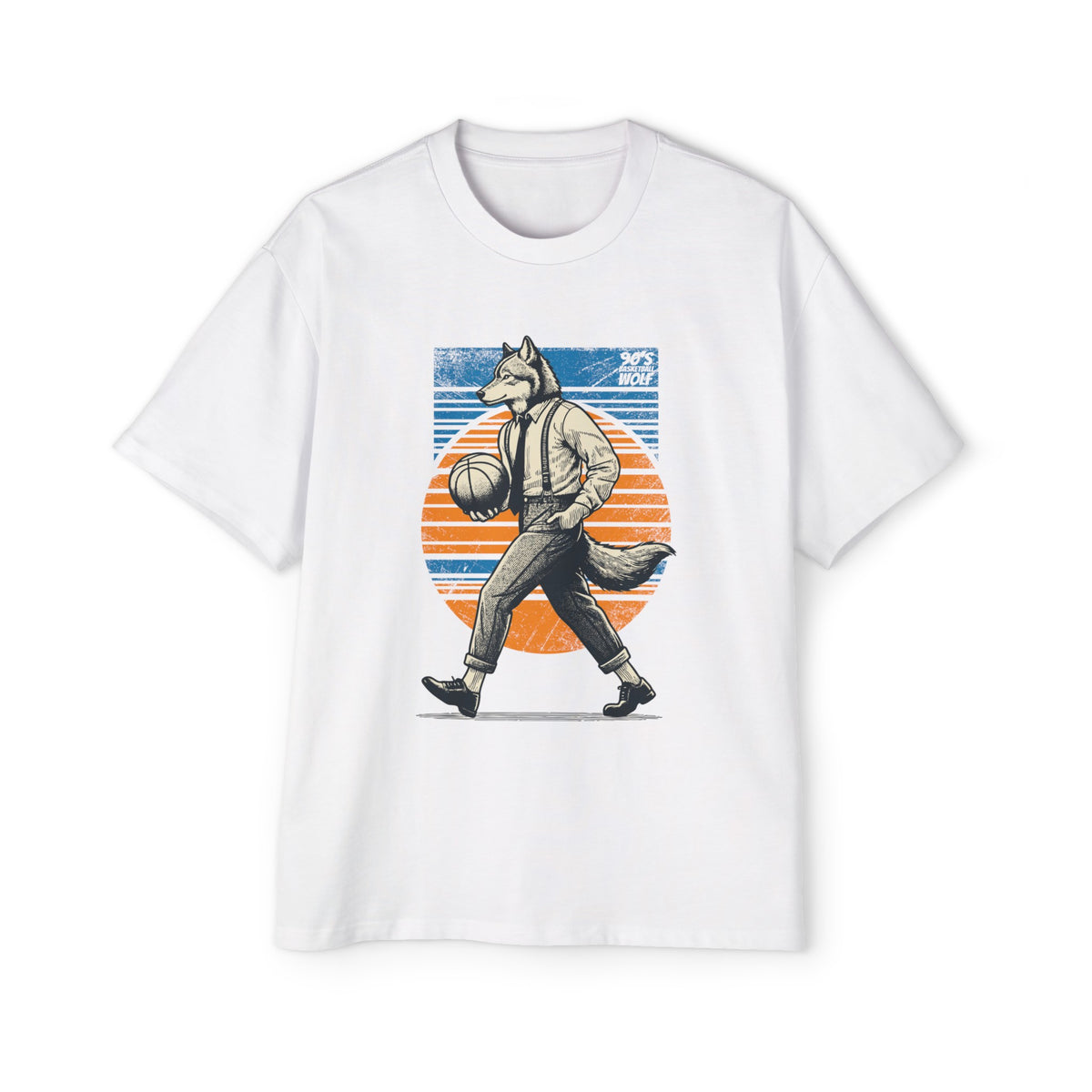 Wolf Man Basketball Graphic Tee-INNBLAC Fashion Apparel