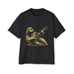Sloth Playing Guitar Rock Graphic Tee-INNBLAC Fashion Apparel