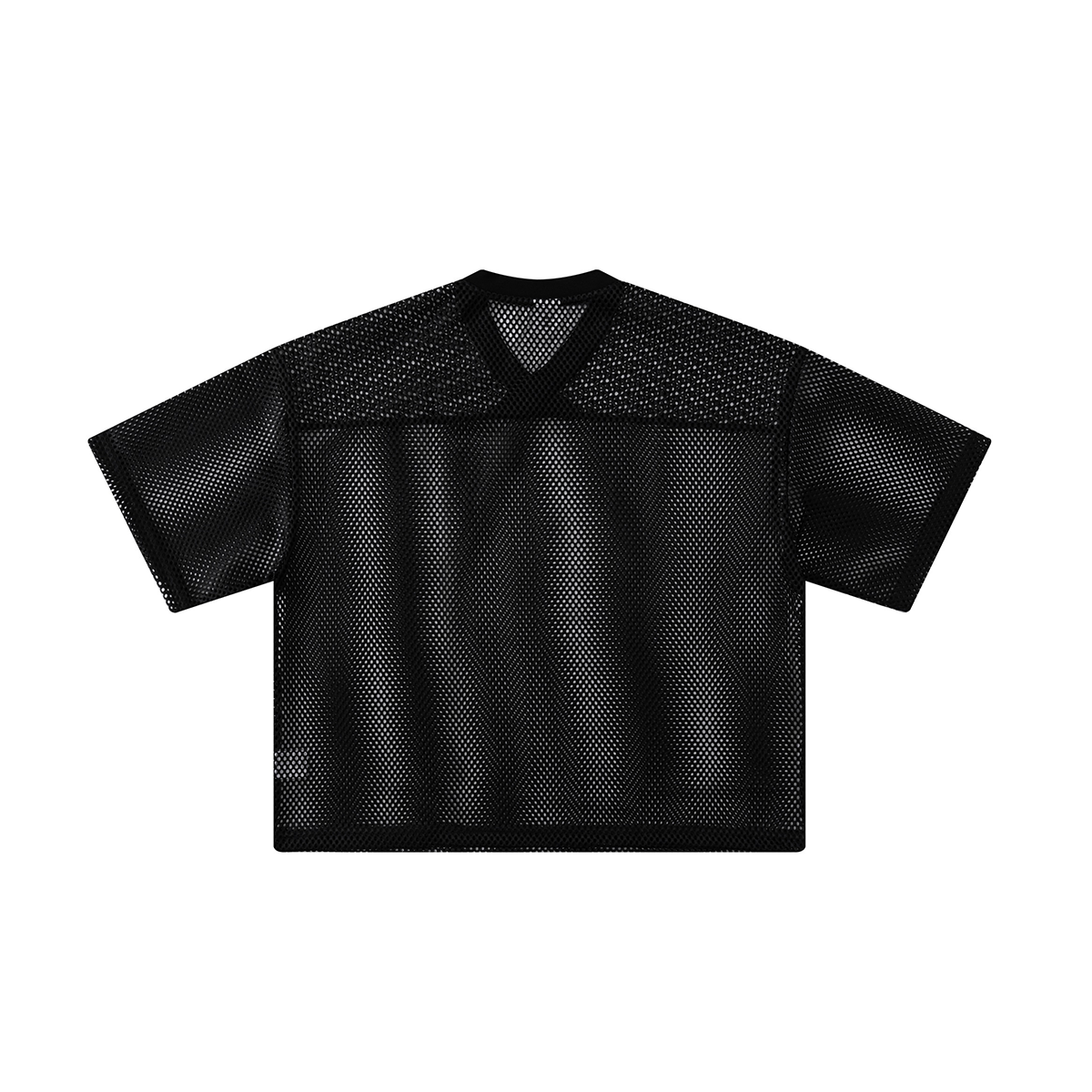 Breathable Mesh Oversized V Neck Tee