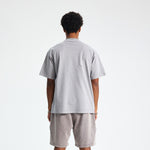 Vintage Washed Oversized Gray Print Tee