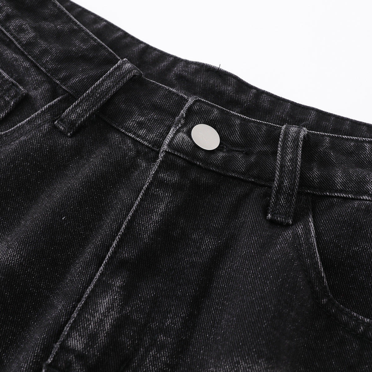 Ripped Patchwork Plaid Denim Bermuda Shorts