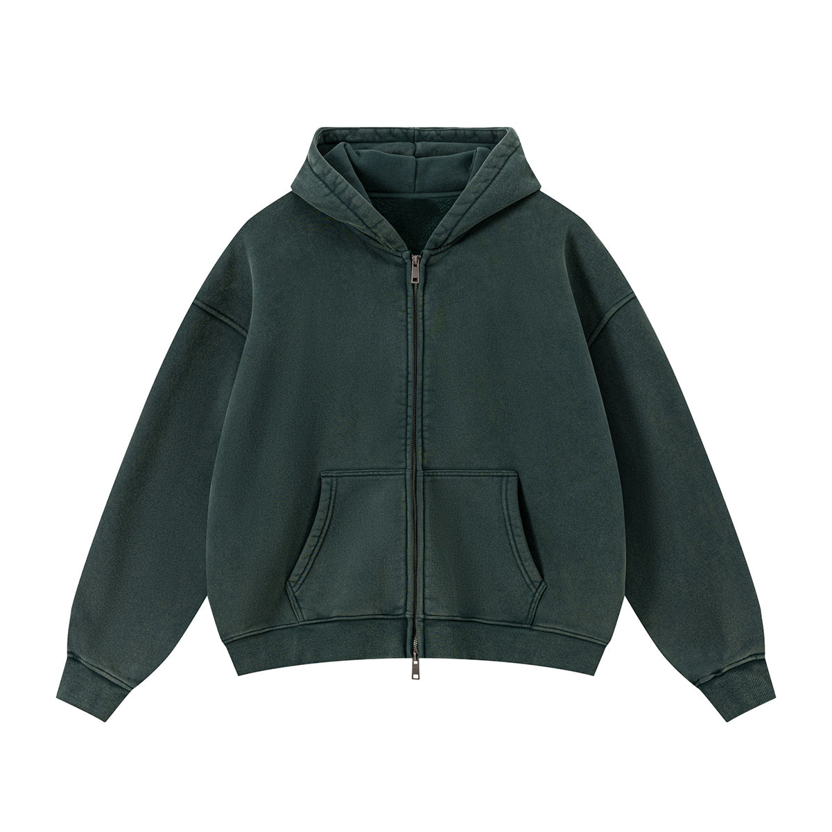 Soft Fleece Zip Up Hoodie Front Pockets