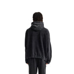 Vintage Washed Oversized Curved Stitch Zip Hoodie