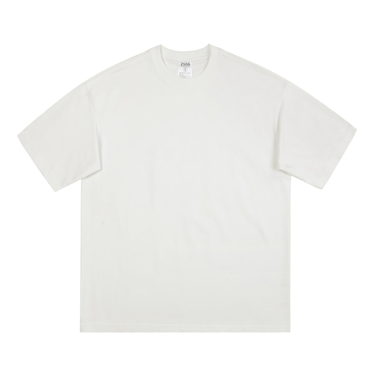 Crew Neck Solid Color Cotton Tee 7.5oz