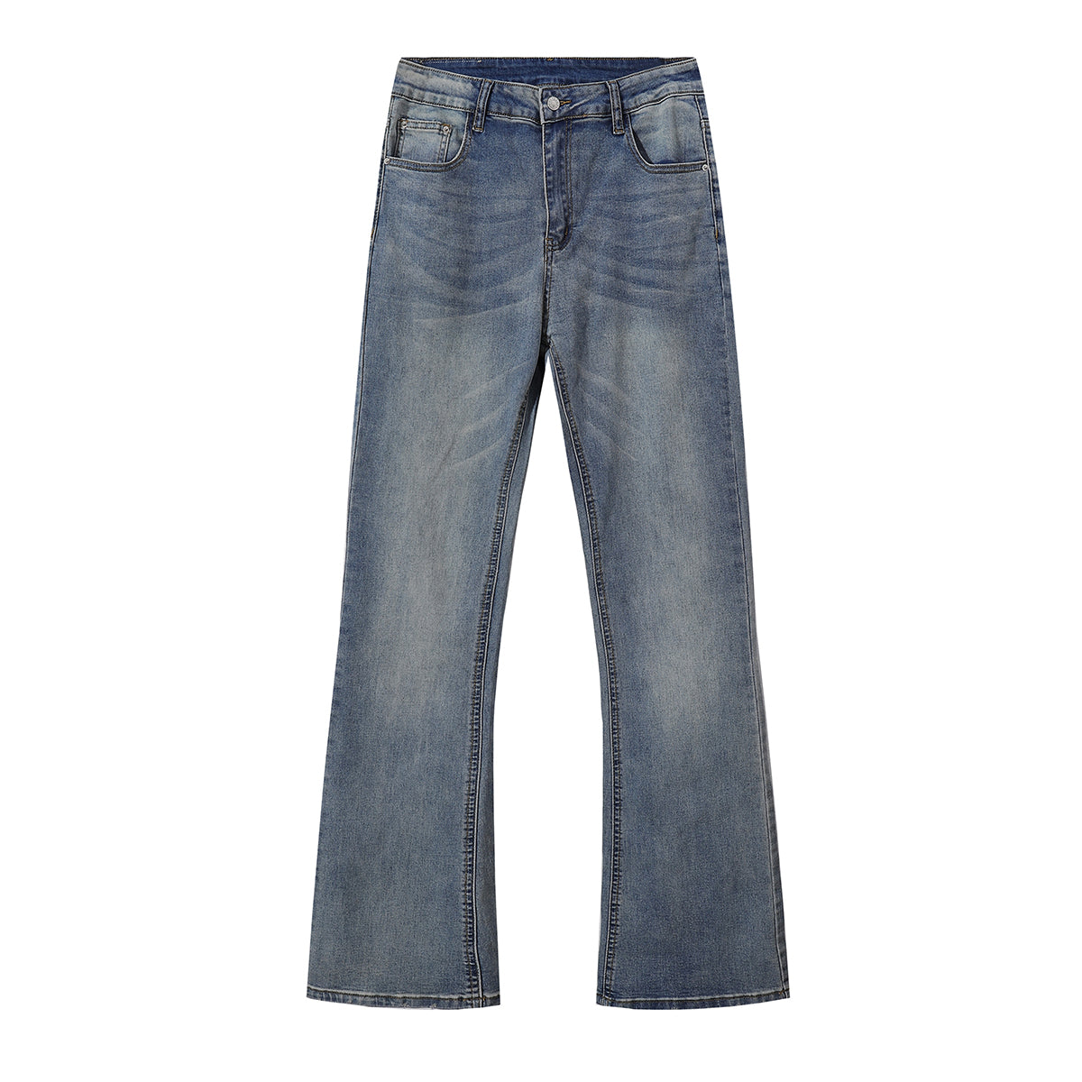 Light Wash Slight Flare Mid Rise Vintage Jeans