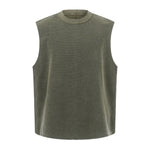 Vintage Washed Knitted Sleeveless Fitted Tank Top