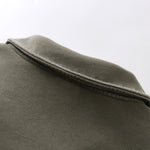 Distressed Edge Buttonless Long-Sleeve Polo