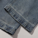 Faded Wash Vintage Relaxed Wide Leg Denim Jeans