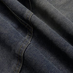 Elastic Waistband Wide Leg Denim Pants