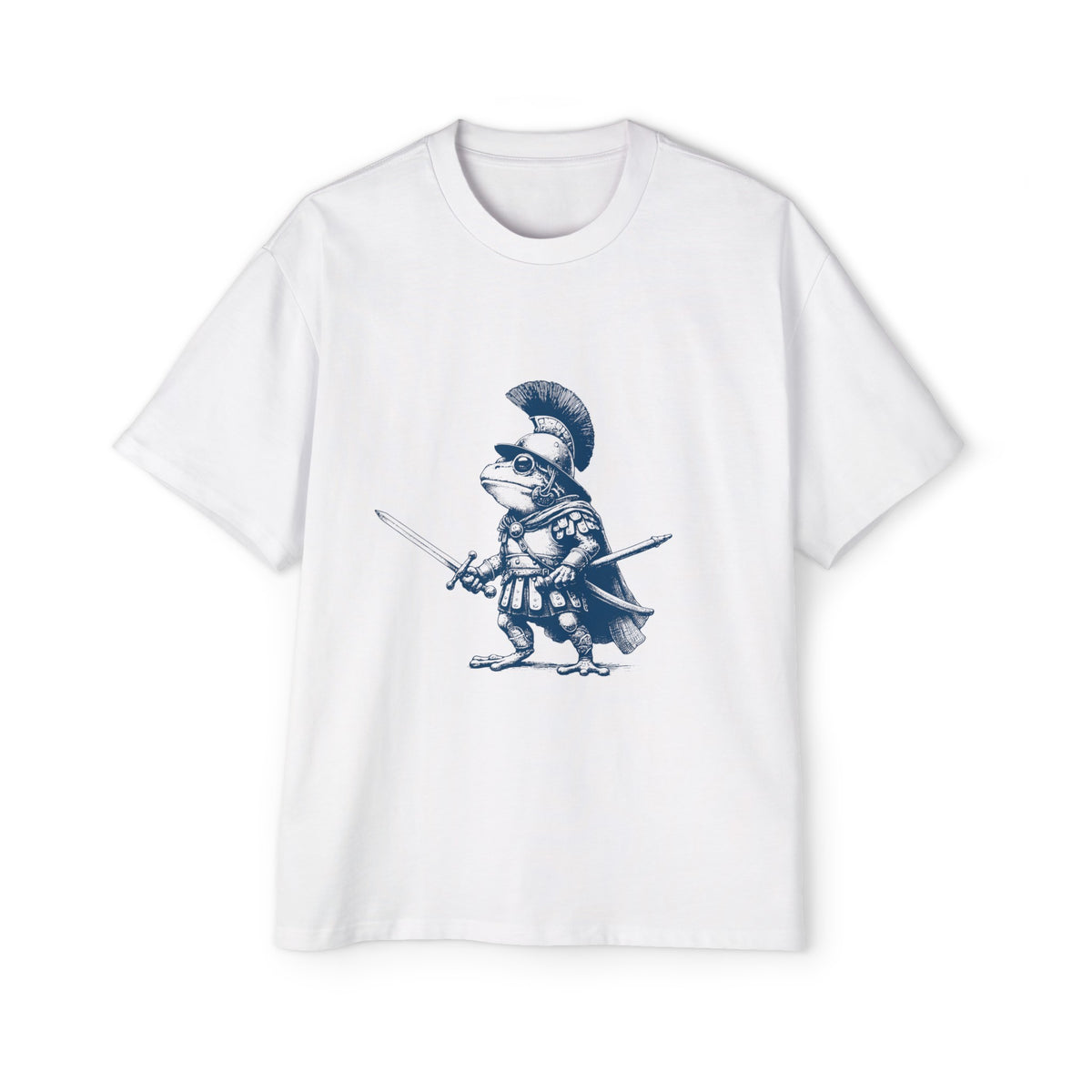 Roman Soldier Frog Retro Graphic Tee-INNBLAC Fashion Apparel