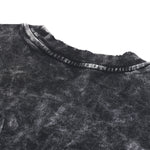 Stone-Washed Distressed Loose-Fit Sweatshirt