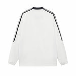 Contrast Stripes Two-Tone V-Neck Sweatshirt