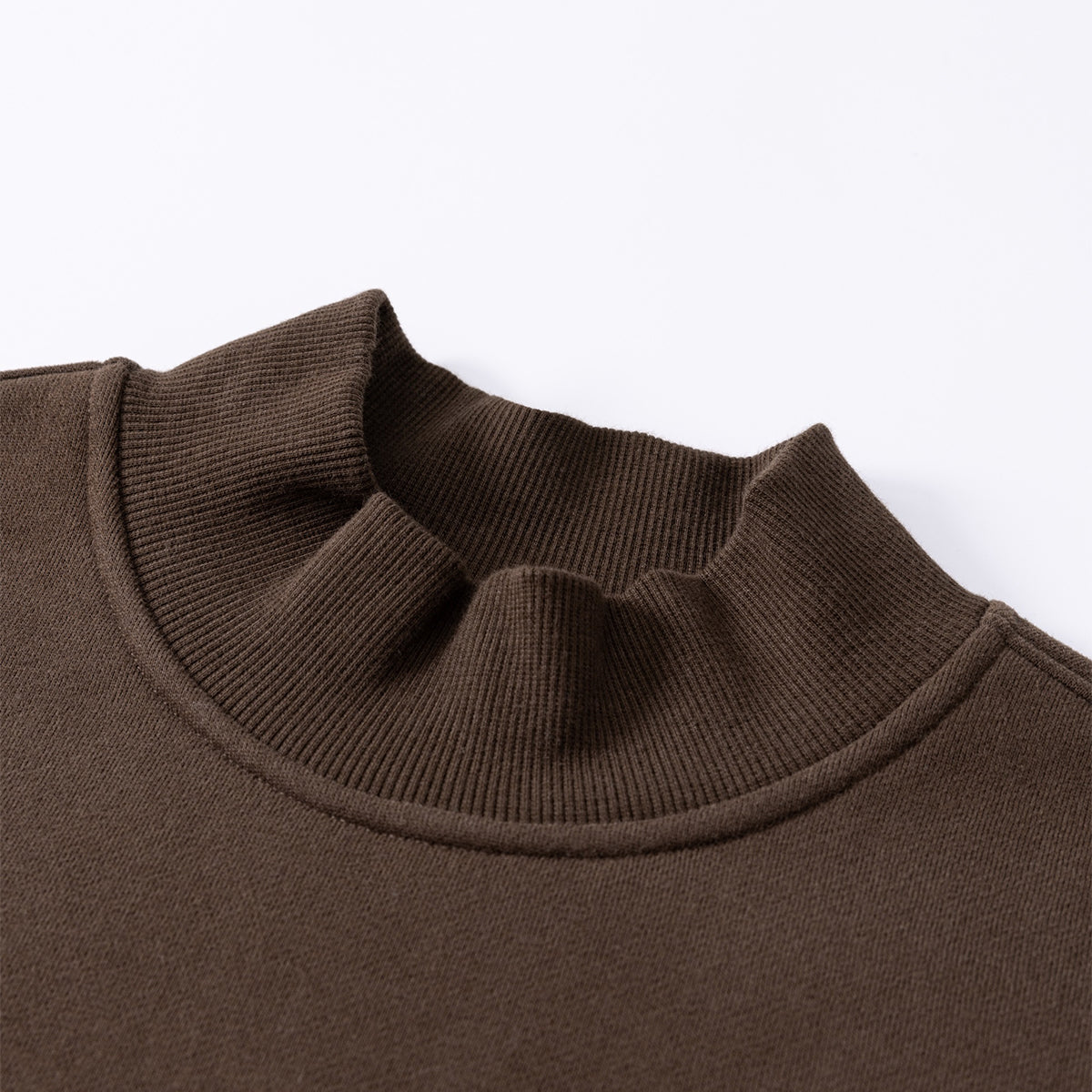 Soft Fleece Mock Neck Pullover Sweatshirt