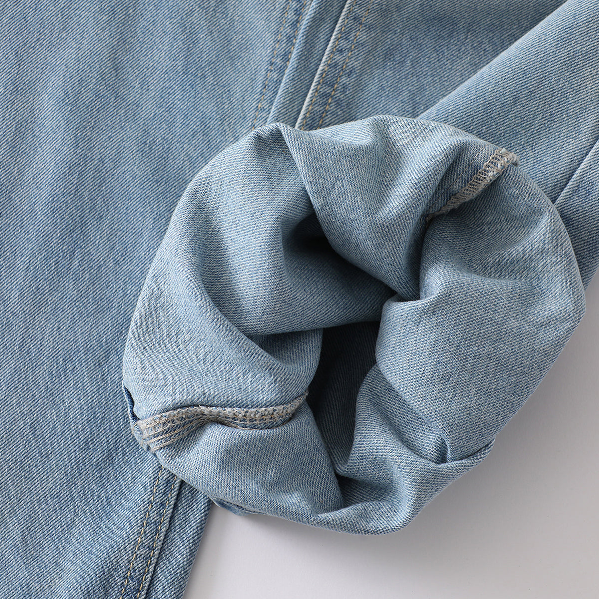 Light Blue Ripped Wide-Leg Jeans