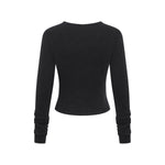 Long-Sleeve Ribbed Henley Top 8.25oz