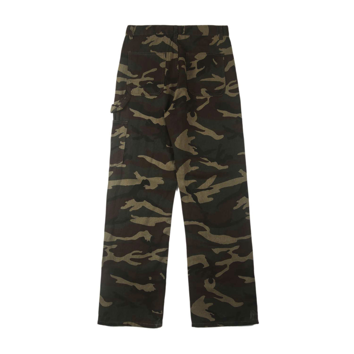 Camouflage Straight Leg Denim Pants-INNBLAC Fashion Apparel