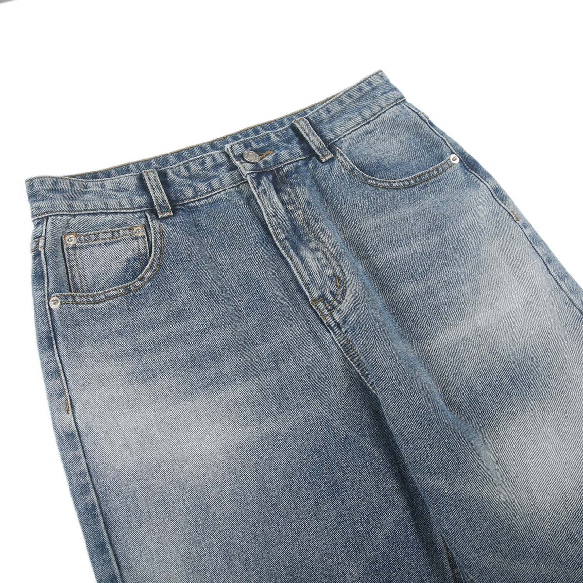 Faded Oversize Denim Pants-INNBLAC Fashion Apparel