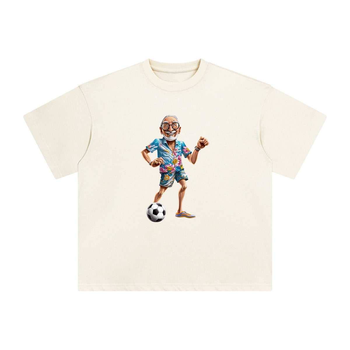 Grandpa Playing Soccer Graphic Tee-INNBLAC Fashion Apparel