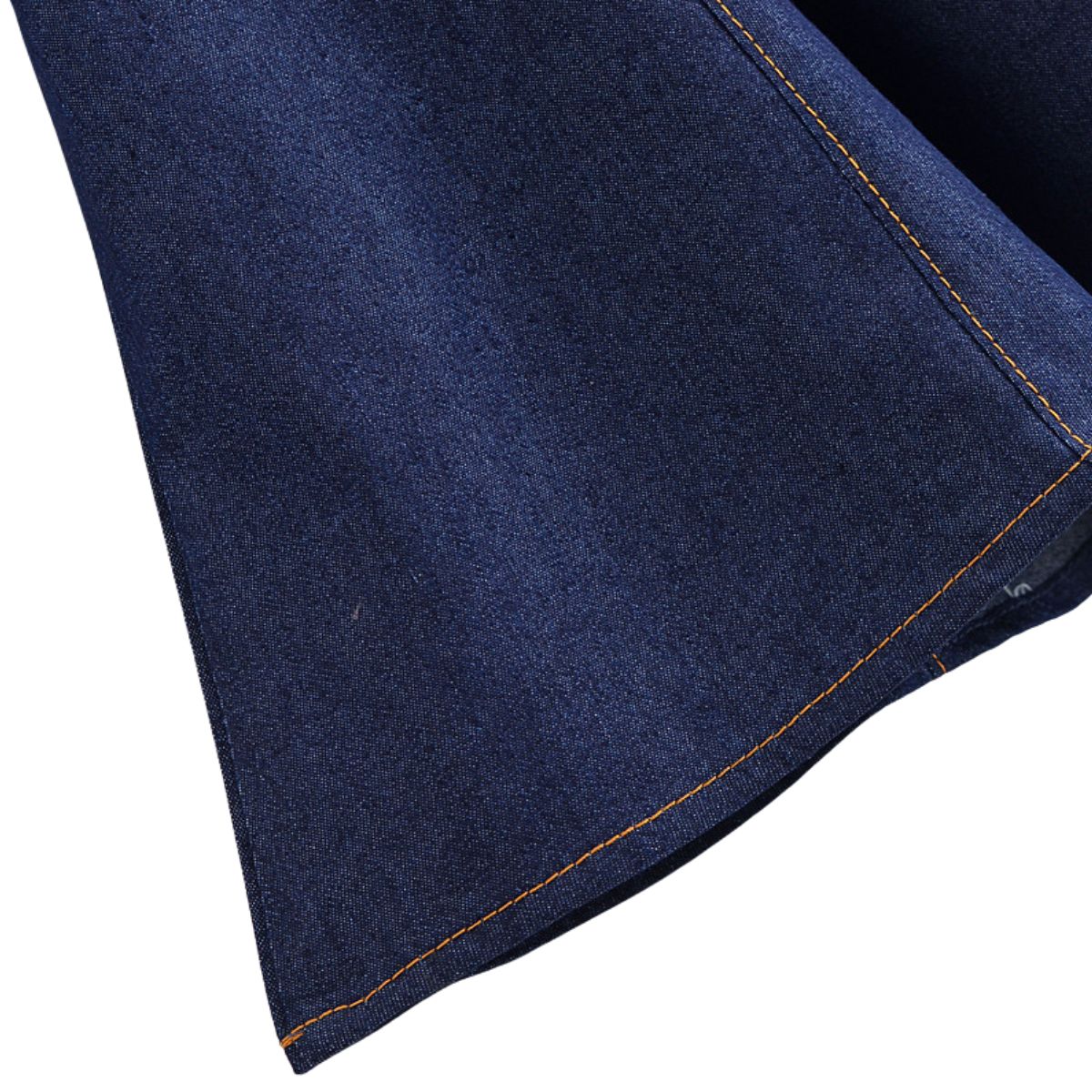 Falda vaquera con bordado de perlas y lavado vintage