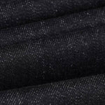 Contrast Stitch Black Wide-Leg Jeans
