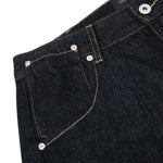 Men's Original Denim Loose Wide-Leg Straight Pants with Contrast Stitching