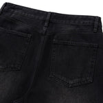 Vintage Distressed Gradient Wide Leg Jeans