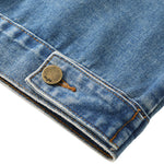 Classic Blue Sleeveless Denim Trucker Vest