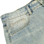 Men's Heavy-Washed Distressed Loose Straight-Leg Denim Pants