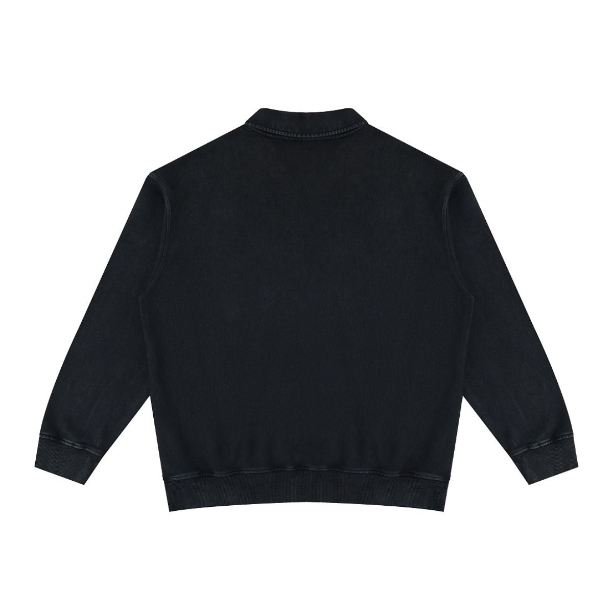 Heavyweight Cotton Polo Collar Long Sleeve Sweatshirt