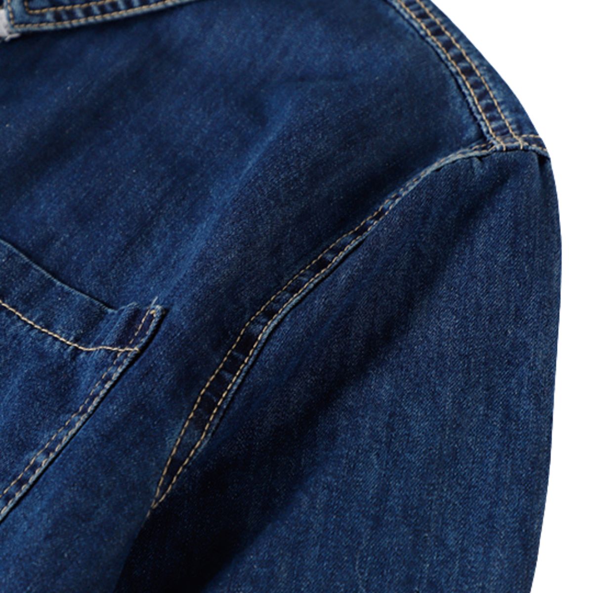 Vestido midi vaquero sin mangas con botones y aberturas en la parte delantera