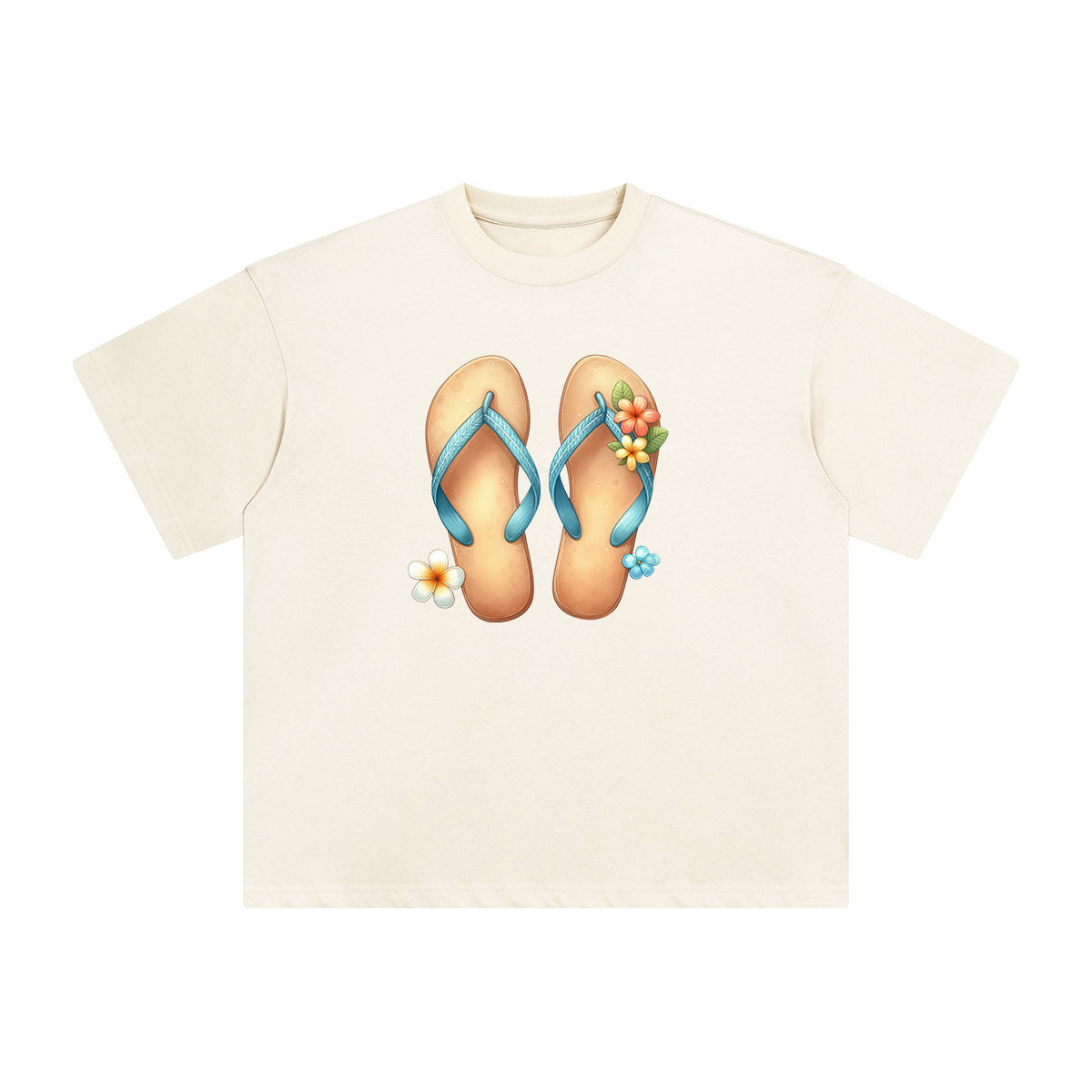 Summer Vacation Slippers Graphic Tee-INNBLAC Fashion Apparel
