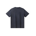 Camiseta destructiva de peso pesado con borde crudo de 10 oz