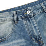 High Street Gradient Washed Whiskered Wide Leg Denim Jeans