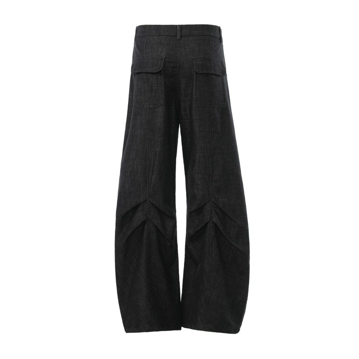 Old Money Draped Wide Leg Barrel Trousers