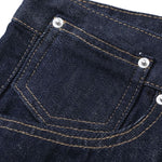 Vintage Raw Denim Red Plaid Panel Flare Jeans